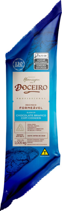 Recheio Doceiro Profissional Forneável Chocolate Branco com Cookies 1,005kg