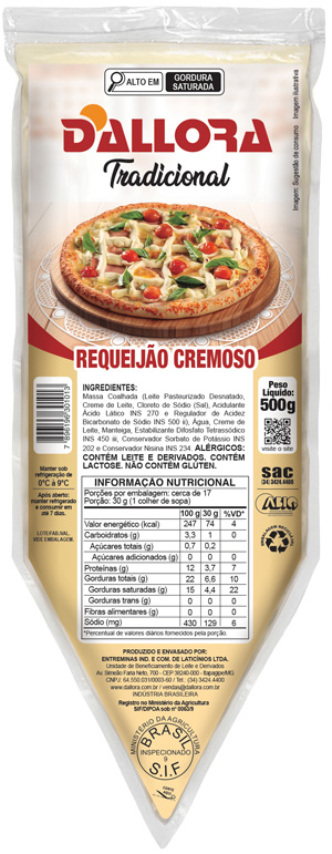 Requeijão Cremoso D’Allora Tradicional 500g