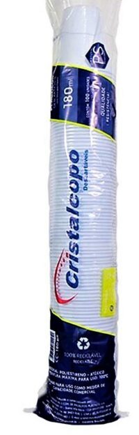 COPO DESC. CRISTALCOPO 180 ML TR - 100 UND