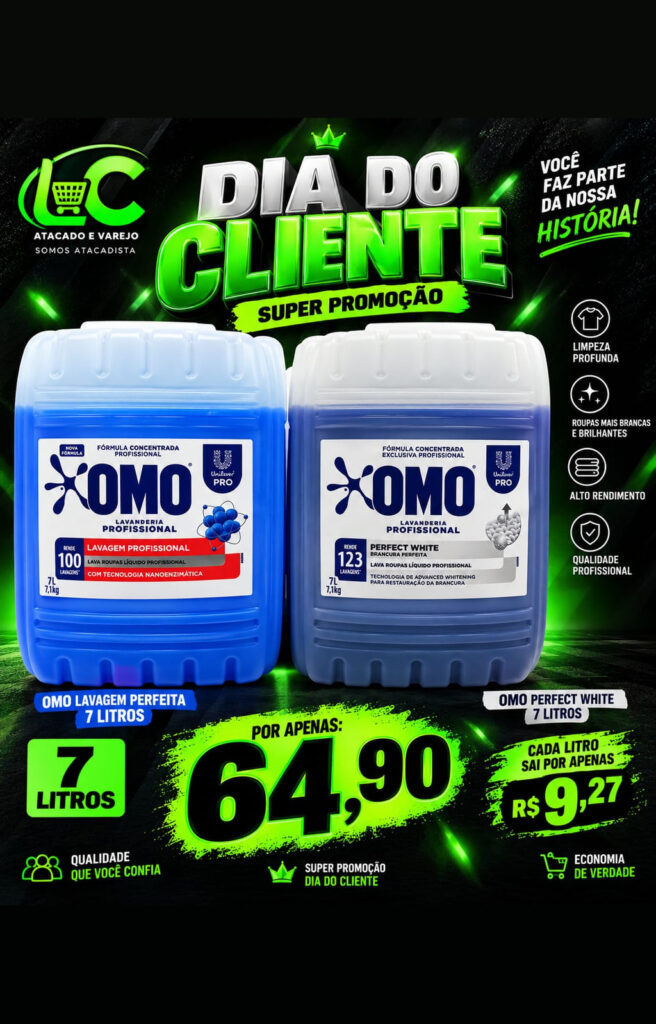 Dia do Cliente – OMO Lavanderia Profissional 7L