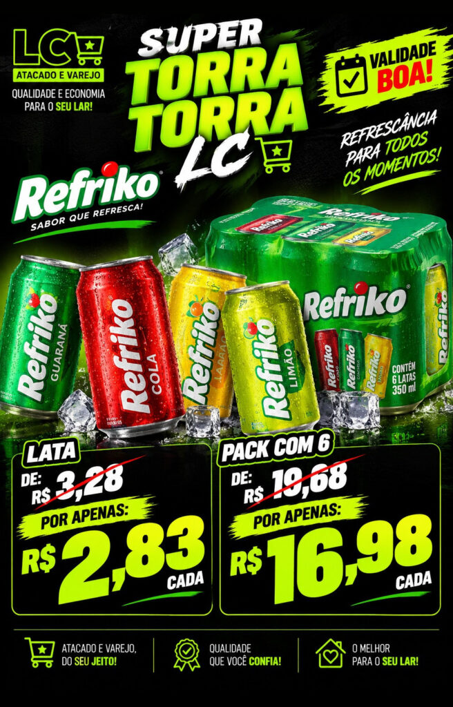 Super Torra Torra – Refriko lata e pack com 6
